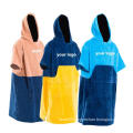 Beach Changing Hooded Towelling Dry Robe Poncho Towel